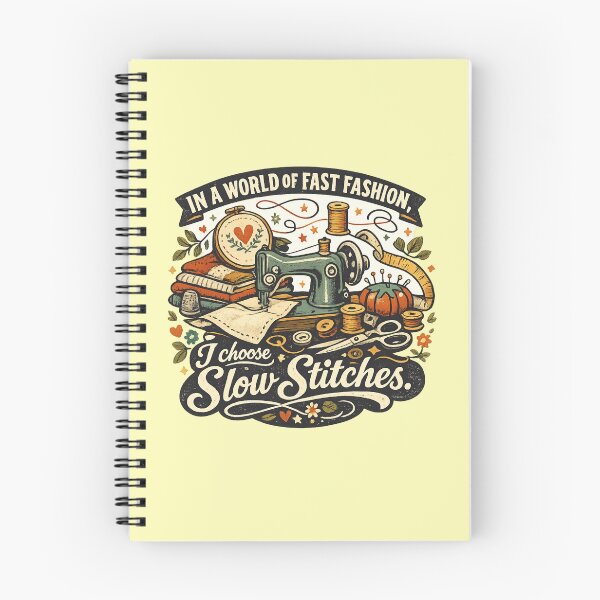Item preview, In A World Of Fast Fashion I Choose Slow Stitches | Slow Fashion Sewing Quote designed and sold by EverStitchStudio ★★★★★.