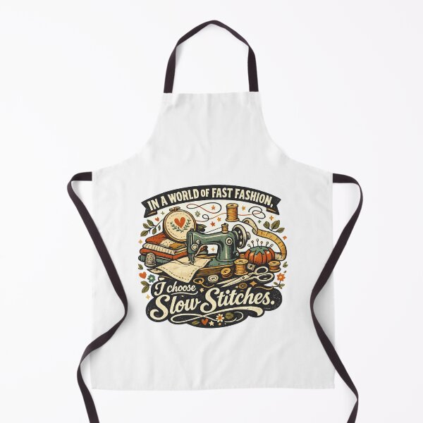 Item preview, In A World Of Fast Fashion I Choose Slow Stitches | Slow Fashion Sewing Quote designed and sold by EverStitchStudio ★★★★★.
