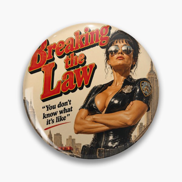 Item preview, Breaking the Law - Retro 80s Metal Inspired Vintage Design designed and sold by obstinator.