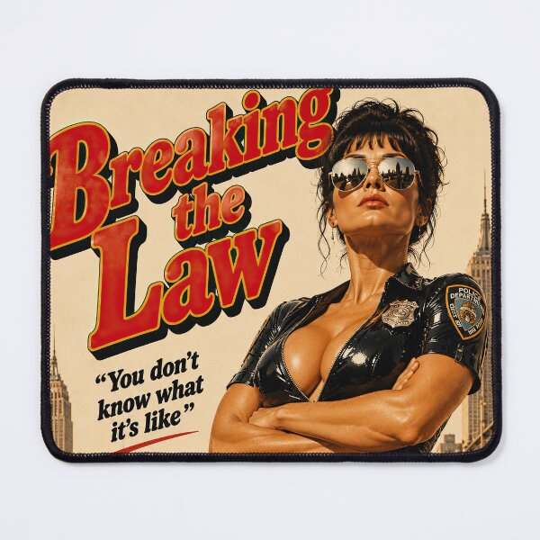 Item preview, Breaking the Law - Retro 80s Metal Inspired Vintage Design designed and sold by obstinator.