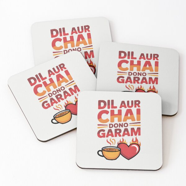 Item preview, Dil Aur Chai Dono Garam – Funny Desi Tea Lover Quote Design designed and sold by Swati Art Shop.