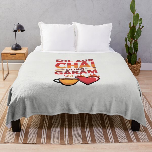 Item preview, Dil Aur Chai Dono Garam – Funny Desi Tea Lover Quote Design designed and sold by Swati Art Shop.