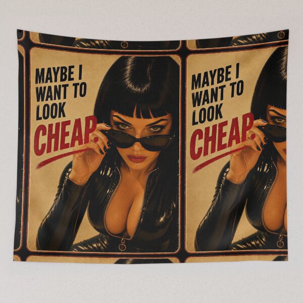 Item preview, Maybe I Want to Look Cheap – Retro Vintage Femme Fatale Attitude Design designed and sold by obstinator.