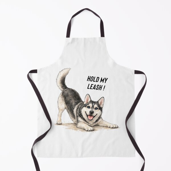 Item preview, Hold My Leash Husky | Cute Dog Illustration designed and sold by PAPIRO SIGLO XXI.