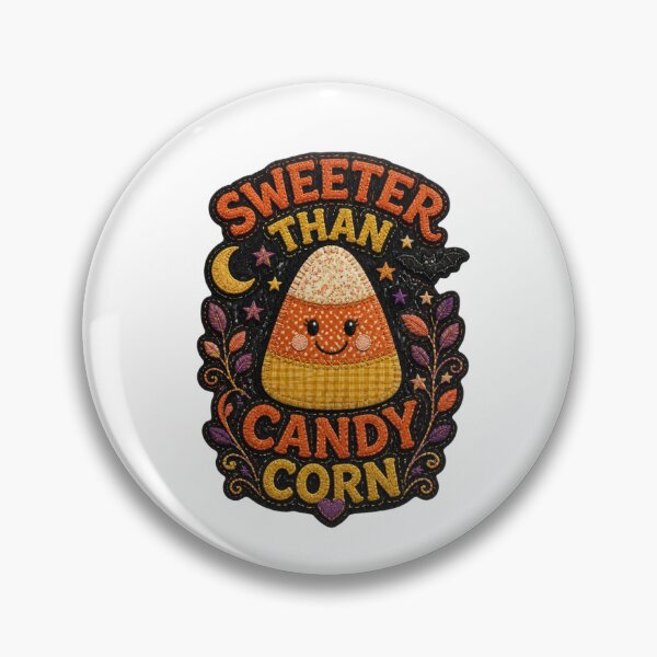 Item preview, Sweeter Than Candy Corn Patchwork Halloween Badge Patch Design designed and sold by Panom Suavichien.