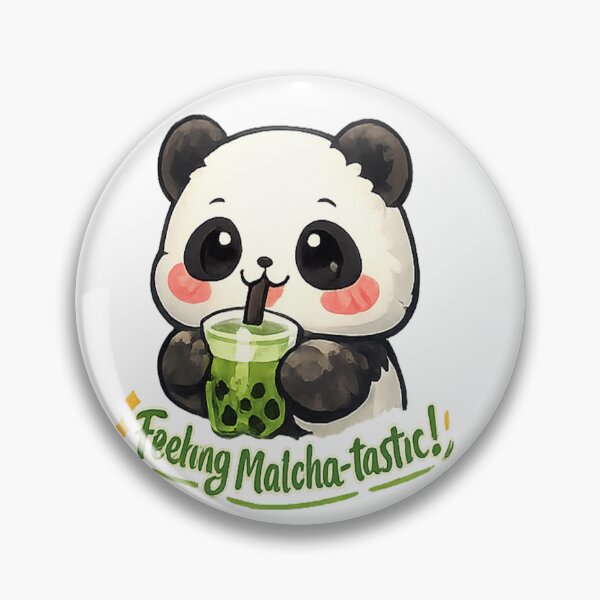 Item preview,  Powered by Matcha and Magic - Cute Kawaii Matcha Boba Tea Sticker designed and sold by Salwastore.