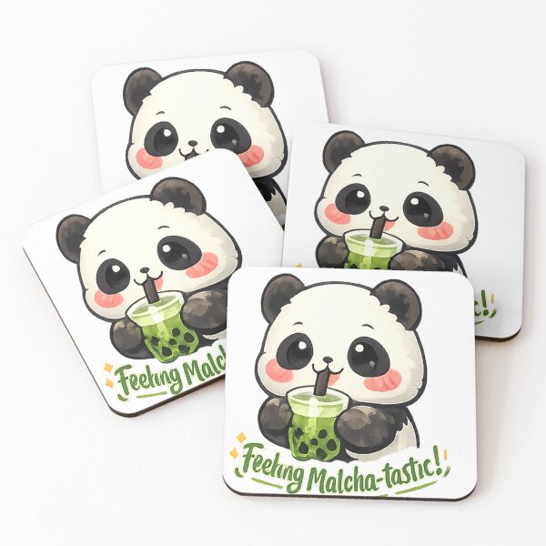 Item preview,  Powered by Matcha and Magic - Cute Kawaii Matcha Boba Tea Sticker designed and sold by Salwastore.