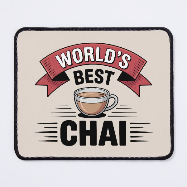 Item preview, World's Best Chai – Vintage Badge Tea Lover Design designed and sold by Swati Art Shop.