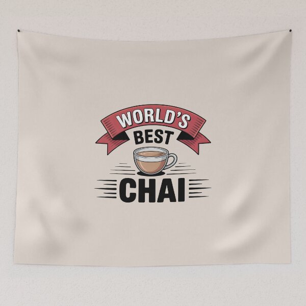 Item preview, World's Best Chai – Vintage Badge Tea Lover Design designed and sold by Swati Art Shop.