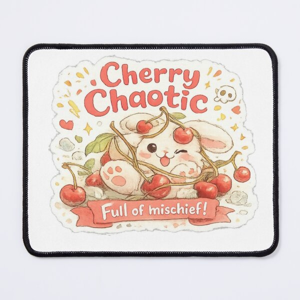 Item preview, Sweet Little Trouble Bunny – Cute Kawaii Cherry Aesthetic designed and sold by chunzartshop.