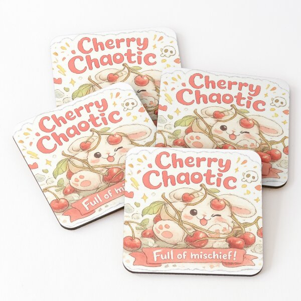 Item preview, Sweet Little Trouble Bunny – Cute Kawaii Cherry Aesthetic designed and sold by chunzartshop.