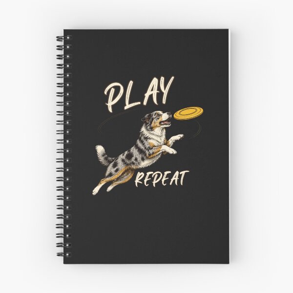 Item preview, Play Repeat Funny Australian Shepherd Frisbee Dog Vintage Shirt designed and sold by AdicretorDesign.