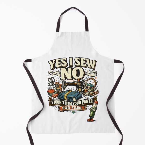 Item preview, Yes I Sew No I Won't Hem Your Pants For Free | Funny Sewing Shirt | Sarcastic Seamstress Gift designed and sold by EverStitchStudio ★★★★★.