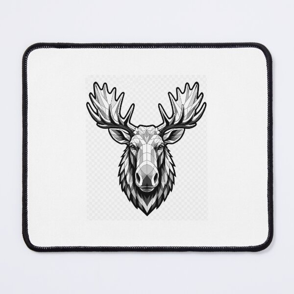 Item preview, Geometric Moose Head | Low Poly Wildlife Vector Sticker designed and sold by DesertInkArt.
