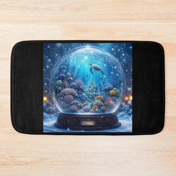 Item preview, Ocean Wonderland in a Snow Globe | Vibrant Coral Reef & Exotic Fish Art Print designed and sold by PawPrintedArt.
