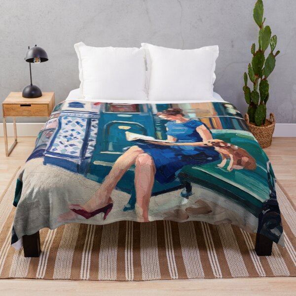 Item preview, Book Lover Reading Wall Art – "A Quiet Chapter with Her Dog" designed and sold by CARRAANN.