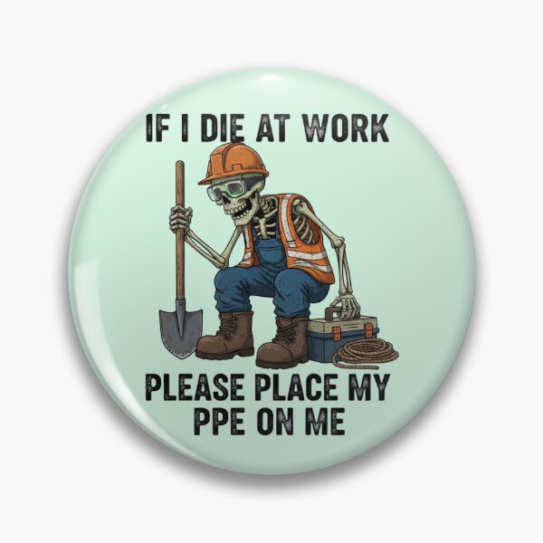 Item preview, Construction Skeleton PPE Work Humor Graphic designed and sold by Exquisite Design Studio „Paculówka”.