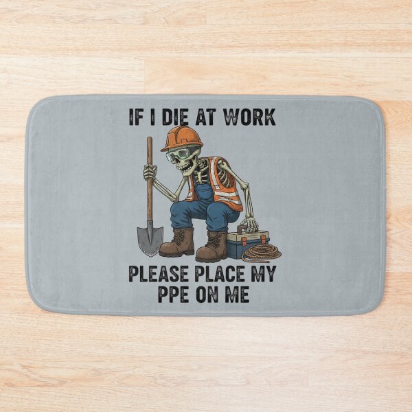 Item preview, Construction Skeleton PPE Work Humor Graphic designed and sold by Exquisite Design Studio „Paculówka”.