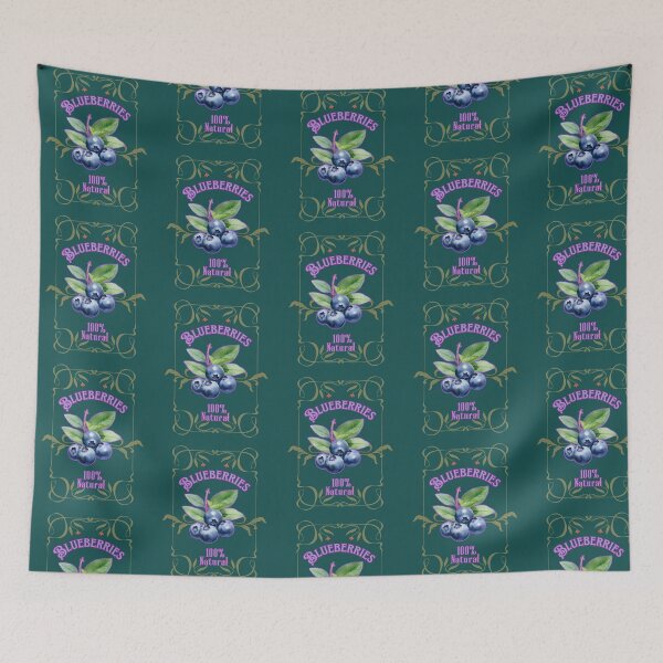 Item preview, Blueberries Art Nouveau designed and sold by joztees.