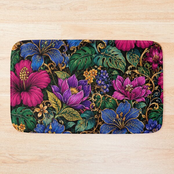 Item preview, Maximalist Tropical Floral Pattern designed and sold by Myra365Art.