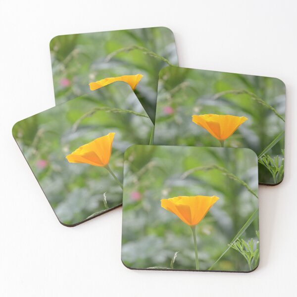 Item preview, Minimalist Golden Poppy in Summer Grass designed and sold by MiraNadaPrints.