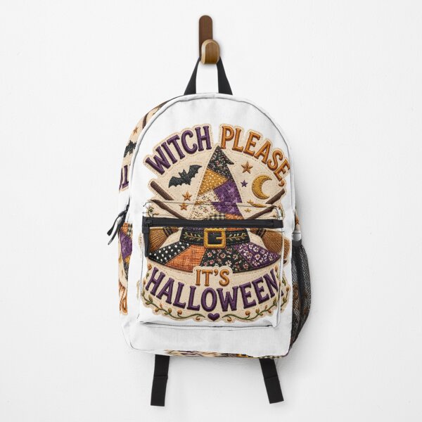 Item preview, Witch Please It's Halloween Patchwork Witch Hat Design designed and sold by Panom Suavichien.