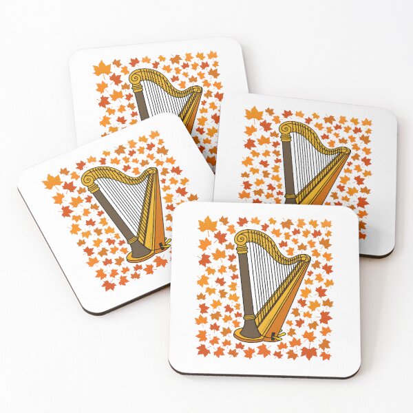 Item preview, Fall Harp With Leaves, Harpist String Musician Autumn designed and sold by doodlerob.