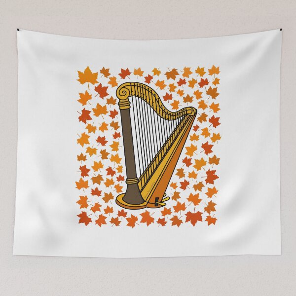 Item preview, Fall Harp With Leaves, Harpist String Musician Autumn designed and sold by doodlerob.