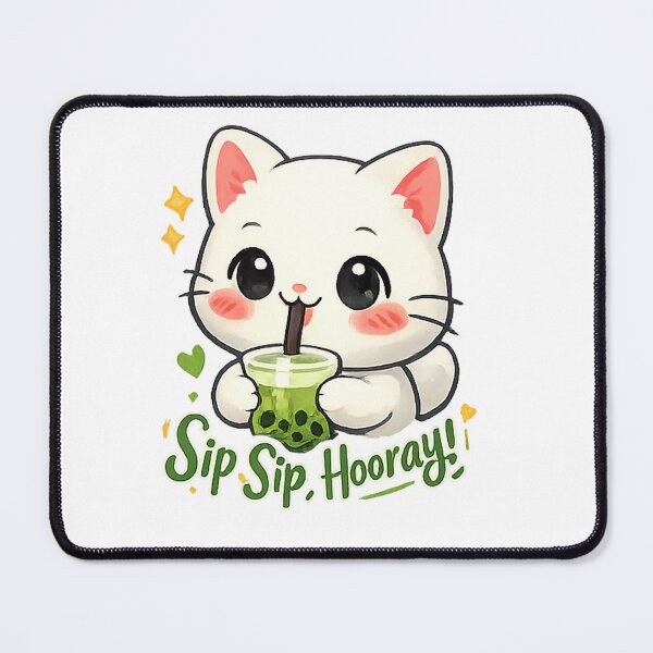 Item preview,  Powered by Matcha and Magic - Cute Kawaii Matcha Boba Tea Sticker designed and sold by Salwastore.