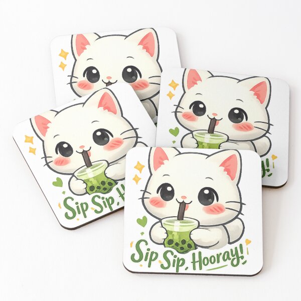 Item preview,  Powered by Matcha and Magic - Cute Kawaii Matcha Boba Tea Sticker designed and sold by Salwastore.