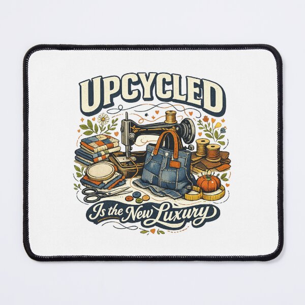 Item preview, Upcycled Is The New Luxury | Sustainable Sewing Quote designed and sold by EverStitchStudio ★★★★★.