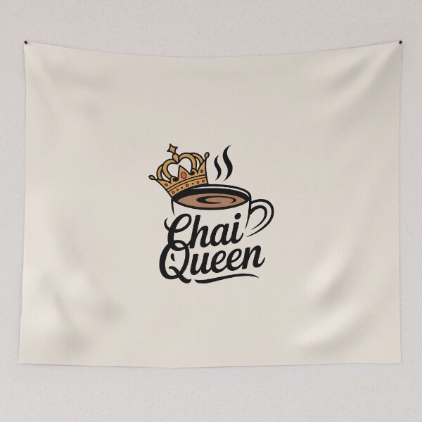 Item preview, Chai Queen – Cute Tea Lover Crown Design designed and sold by Swati Art Shop.
