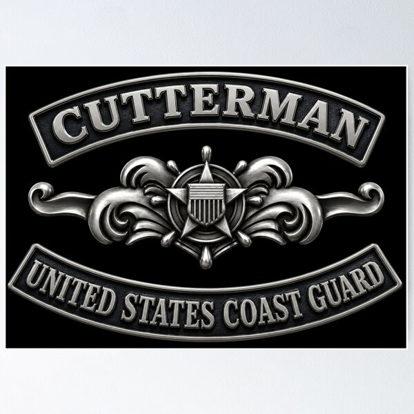 Item preview, USCG - Cutterman - Enlisted w txt - 3D - Enhanced designed and sold by Military Insignia Products.
