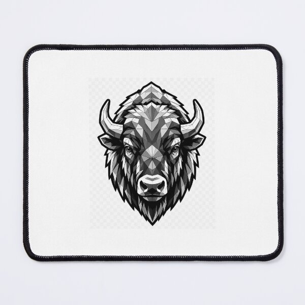 Item preview, Geometric American Bison Head | Low Poly Wildlife Vector Sticker designed and sold by DesertInkArt.