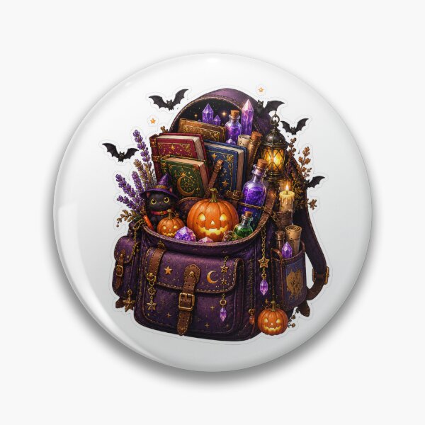 Item preview, Witch's Spellbook Satchel | Magical Halloween Bag | Witchcore Backpack | Spooky Books | Pumpkin Magic | Gothic Autumn | Cute Witch designed and sold by MrDev.