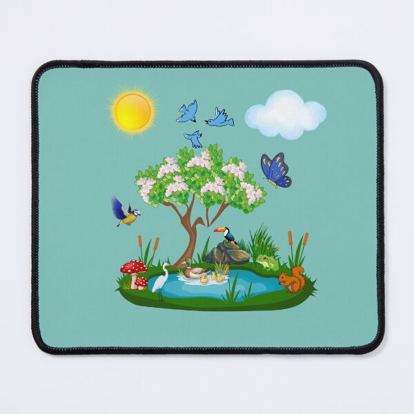 Item preview, Peaceful Nature Wildlife Landscape Illustration designed and sold by CREATIVE HIVE.