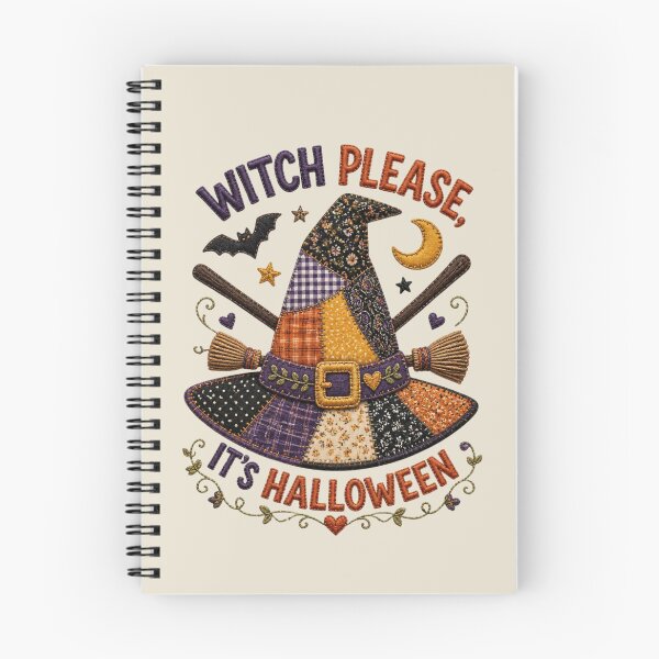 Item preview, Witch Please It's Halloween Patchwork Witch Hat Badge Patch designed and sold by Panom Suavichien.