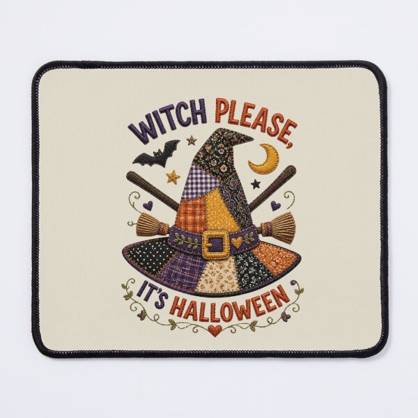 Item preview, Witch Please It's Halloween Patchwork Witch Hat Badge Patch designed and sold by Panom Suavichien.