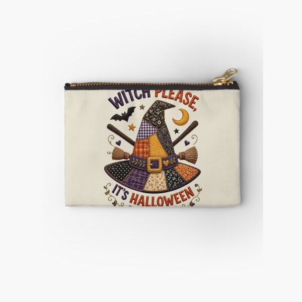 Item preview, Witch Please It's Halloween Patchwork Witch Hat Badge Patch designed and sold by Panom Suavichien.