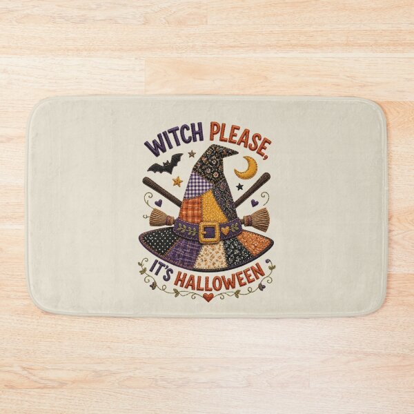 Item preview, Witch Please It's Halloween Patchwork Witch Hat Badge Patch designed and sold by Panom Suavichien.