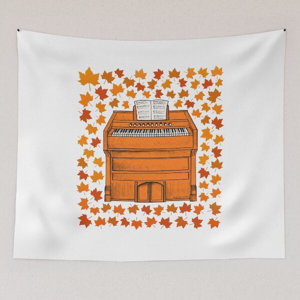 Item preview, Fall Harmonium With Leaves, Organist Musician Autumn designed and sold by doodlerob.