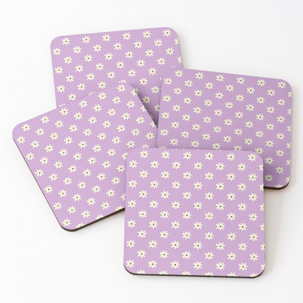 Item preview, Minimalist Cream Daisy Pattern | Soft Purple and White Wildflowers Print | Boho Purple Pastel Daisy Pattern | Whimsical Cream and Purple Floral Garden Pattern designed and sold by VivaFy.