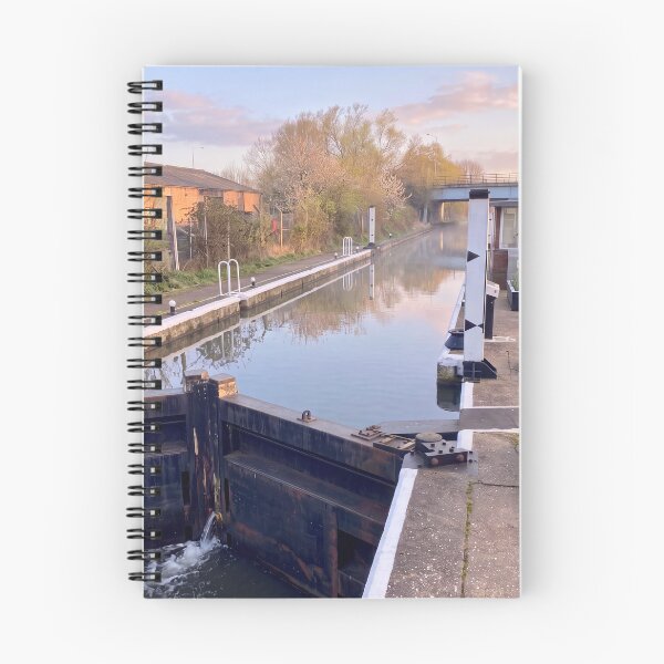 Item preview, Ponders End Lock – Morning Light on River Lee Navigation designed and sold by ArtworkNorth.