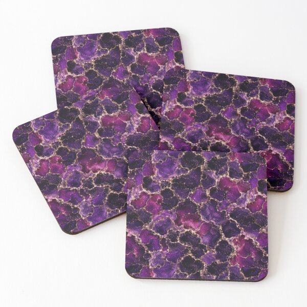 Item preview, Violet Celestial Ocean Marbled Print designed and sold by Inkworksbyshery.