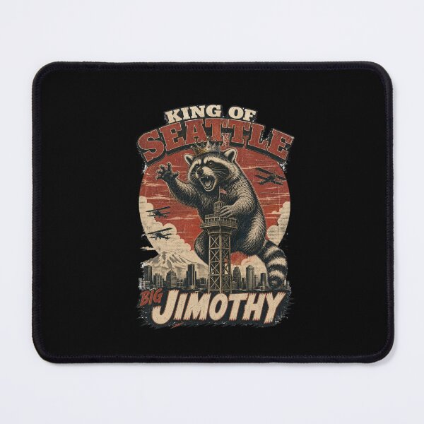 Item preview, JIMOTHY King of Seattle - Big Jimothy Giant Raccoon Skyline Shirt designed and sold by Uglyandcute.