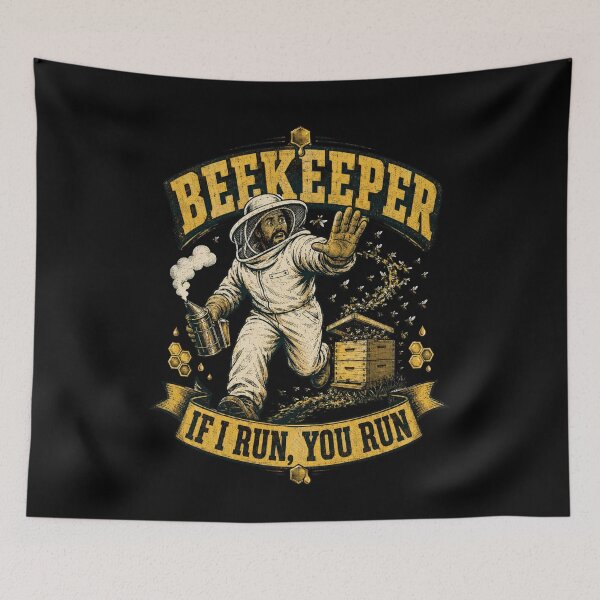 Item preview, Beekeeper If I Run You Run Funny Bee Swarm Humor designed and sold by JerdbordinShop.