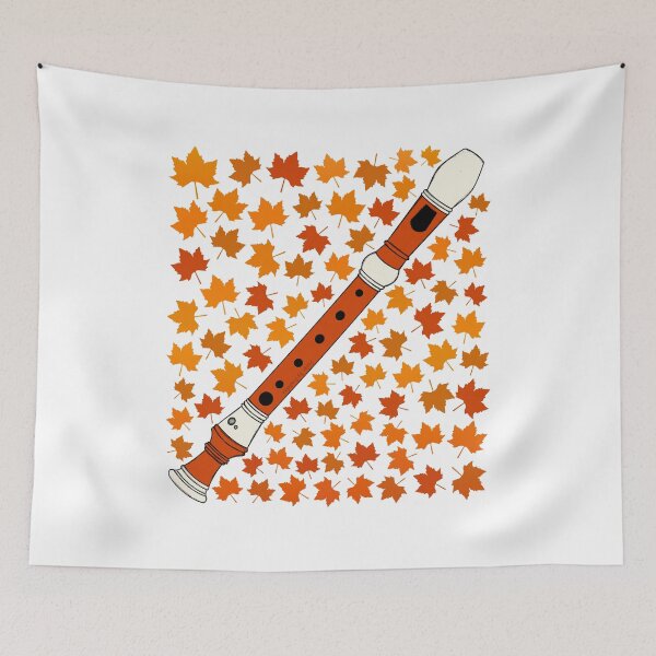 Item preview, Fall Recorder With Leaves, Music Teacher Musician Autumn designed and sold by doodlerob.