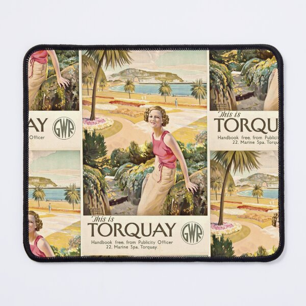 Item preview, Vintage Torquay Travel Poster | Art Deco Style | GWR Railway | 1930s Seaside Glamour & Leisure | English Riviera designed and sold by artofuniverse.