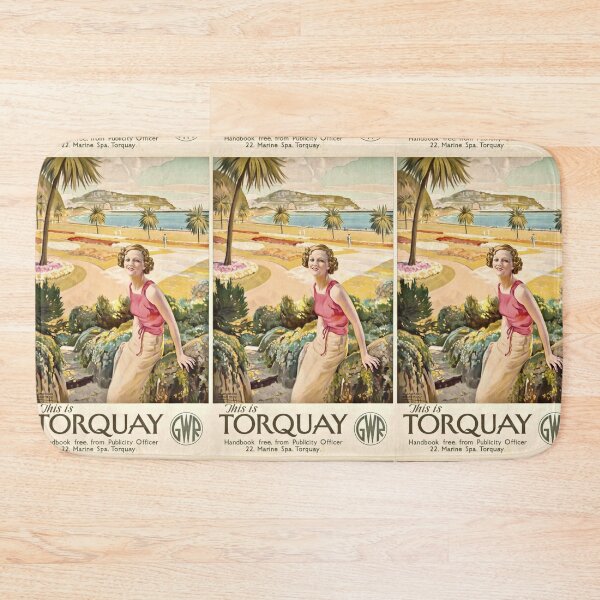 Item preview, Vintage Torquay Travel Poster | Art Deco Style | GWR Railway | 1930s Seaside Glamour & Leisure | English Riviera designed and sold by artofuniverse.
