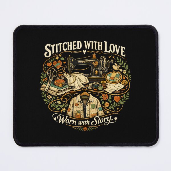 Item preview, Stitched With Love Worn With Story | Handmade Love Quote designed and sold by EverStitchStudio ★★★★★.